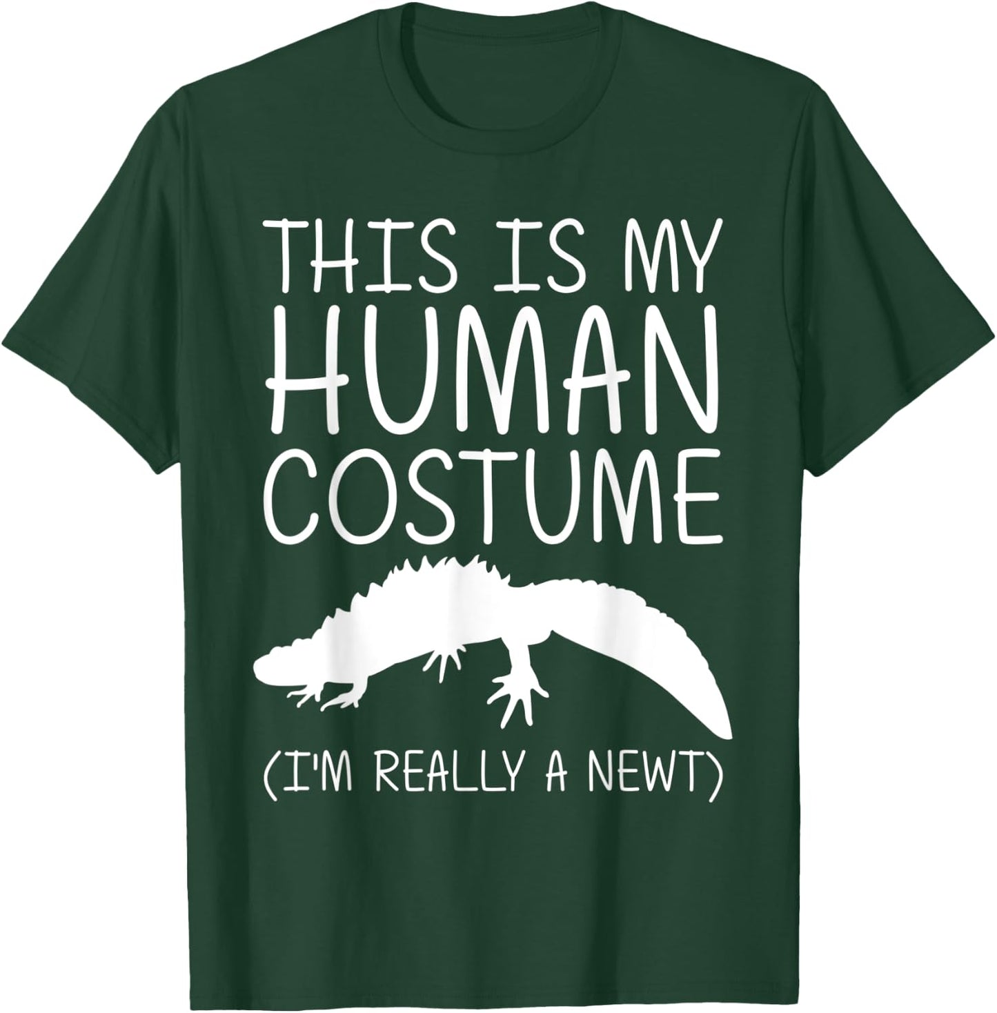 Newt Easy Halloween Human Costume Salamander Pet DIY Gift T-Shirt - T-Shirt | Forest