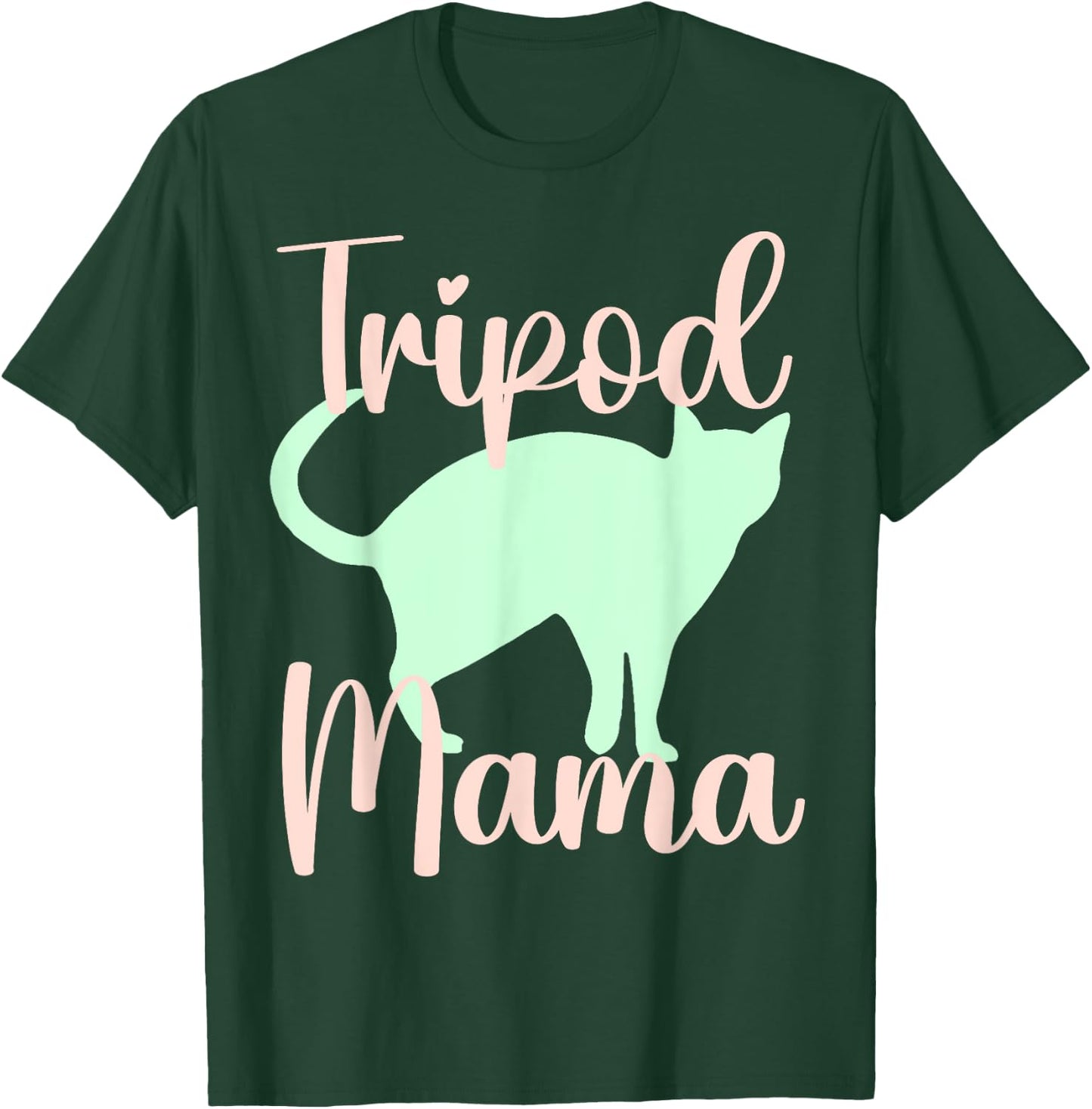 Tripod mama mom cat three legs 3 legged kitten kitty owner Women T-Shirt - T-Shirt | Forest