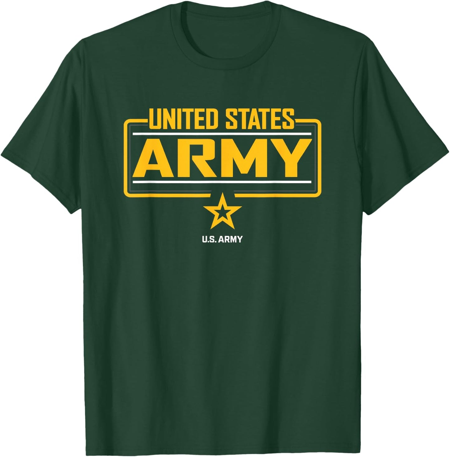 Military Army United States Green Star Officially Licensed T-Shirt - T-Shirt | Forest