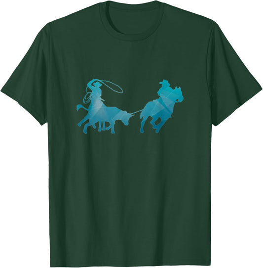 Team Roping Rodeo and Apparel Kids Adults Western Roping Black Small T-Shirt - T-Shirt | Forest