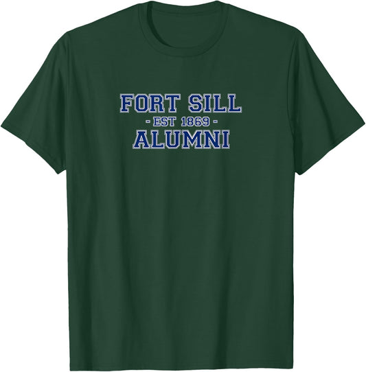Fort Sill Alumni College Themed Fort Sill Army Veteran T-Shirt - T-Shirt | Forest