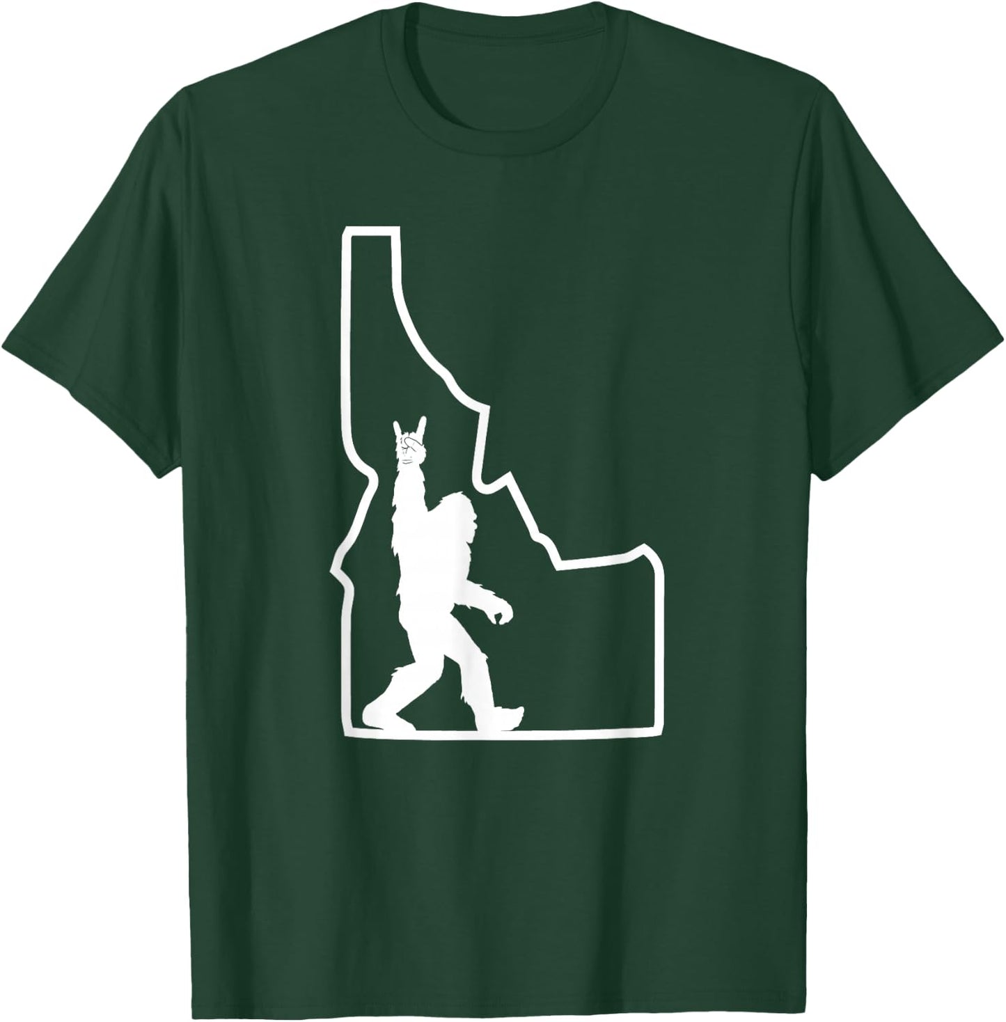 Bigfoot Rock and Roll Silhouette State of Idaho Sasquatch T-Shirt - T-Shirt | Forest