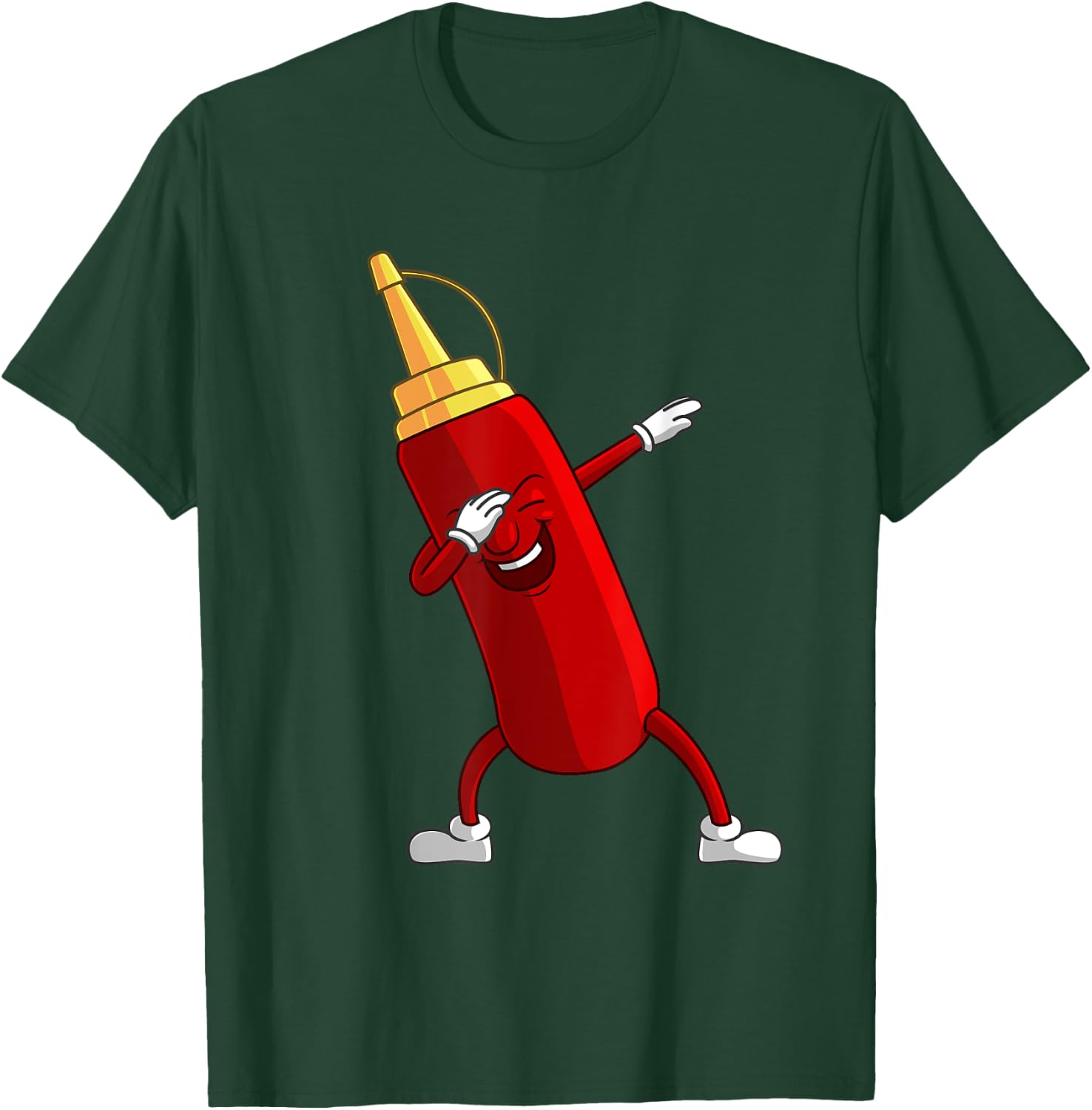 Funny Dabbing Ketchup Lover Gift Kids Boy Cute Condiment T-Shirt - T-Shirt | Forest