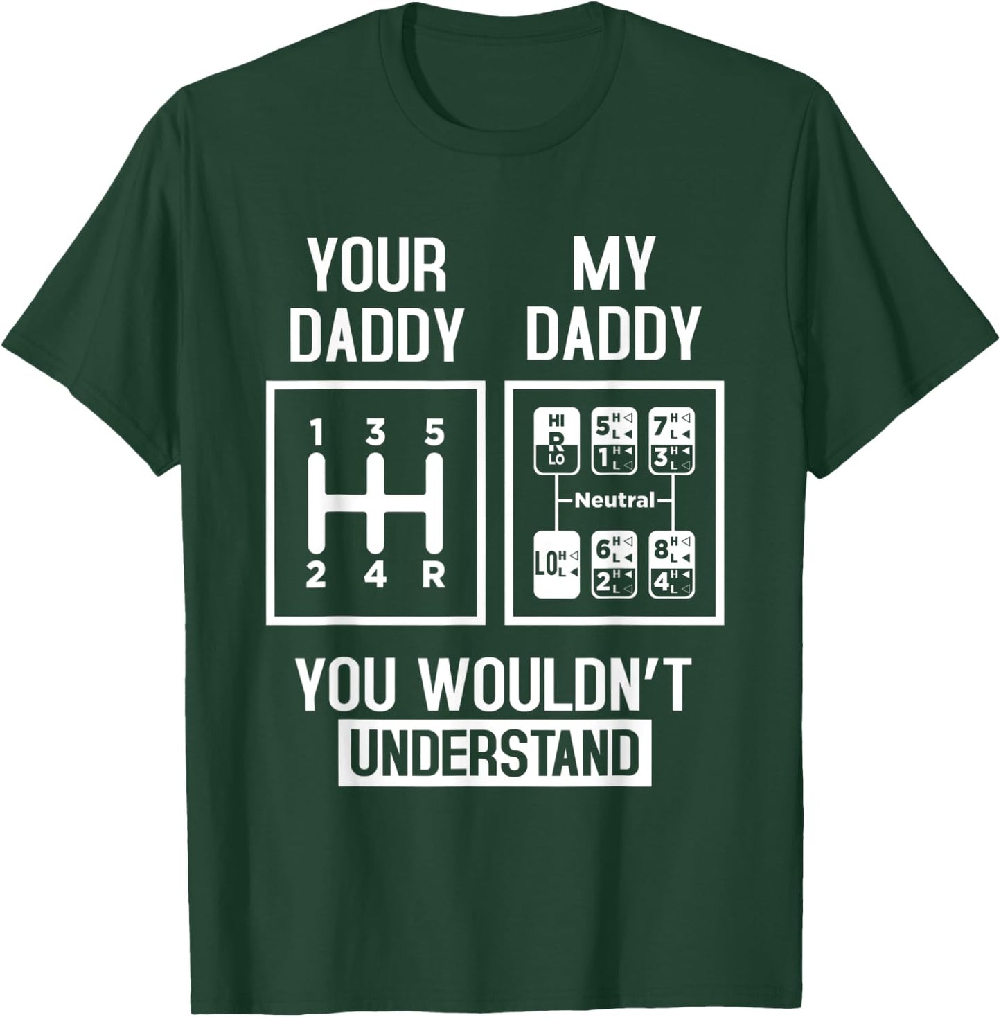 18 Wheeler Semi Truck Tractor Trailer Trucker Cool Dad T-Shirt - T-Shirt | Forest