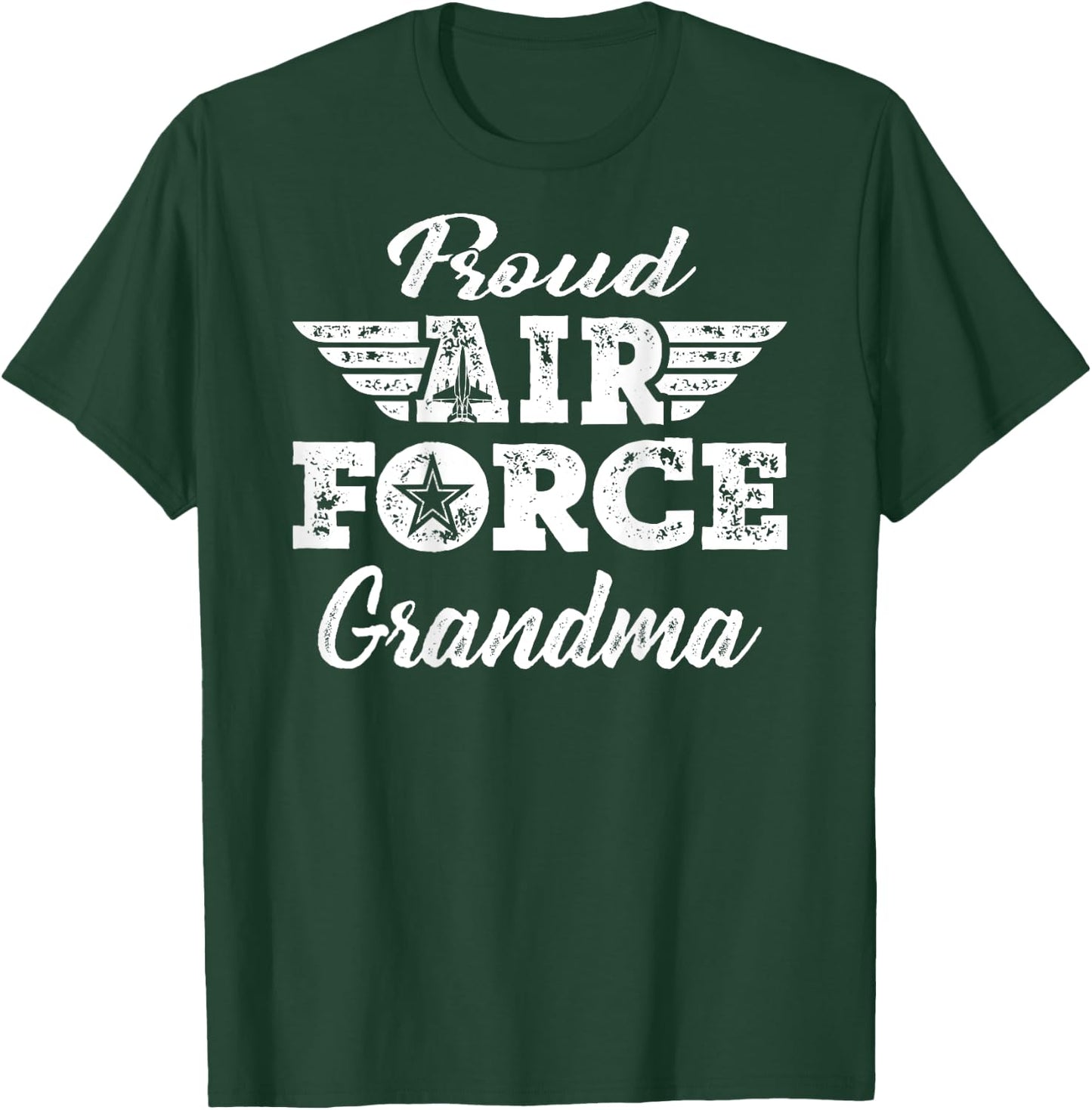 Proud US Air Force Grandma Military Family Grandmother Gifts T-Shirt - T-Shirt | Forest