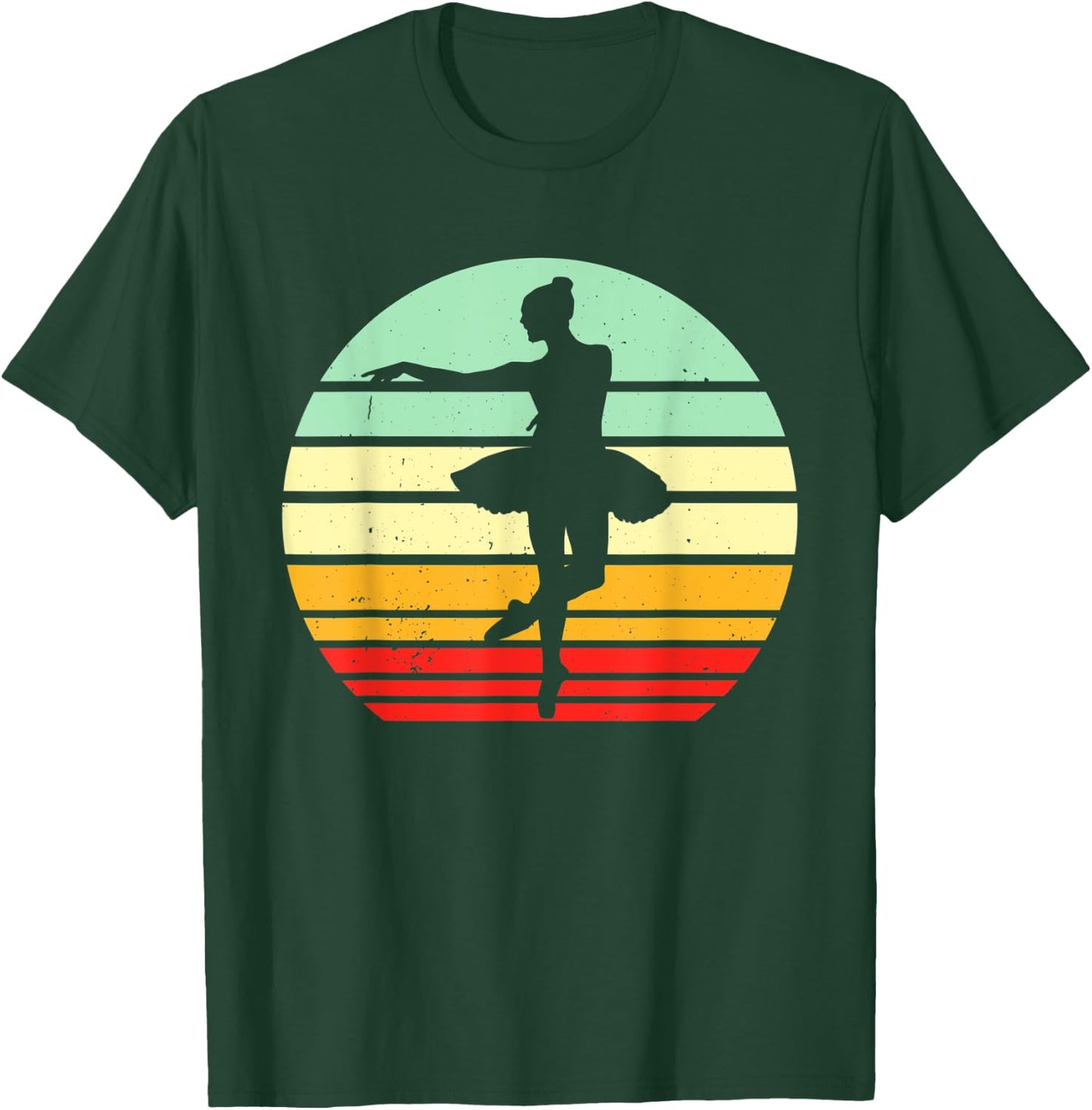 Vintage Ballet 80s Retro Ballerina Dancer Dance Pose Ballet T-Shirt - T-Shirt | Forest