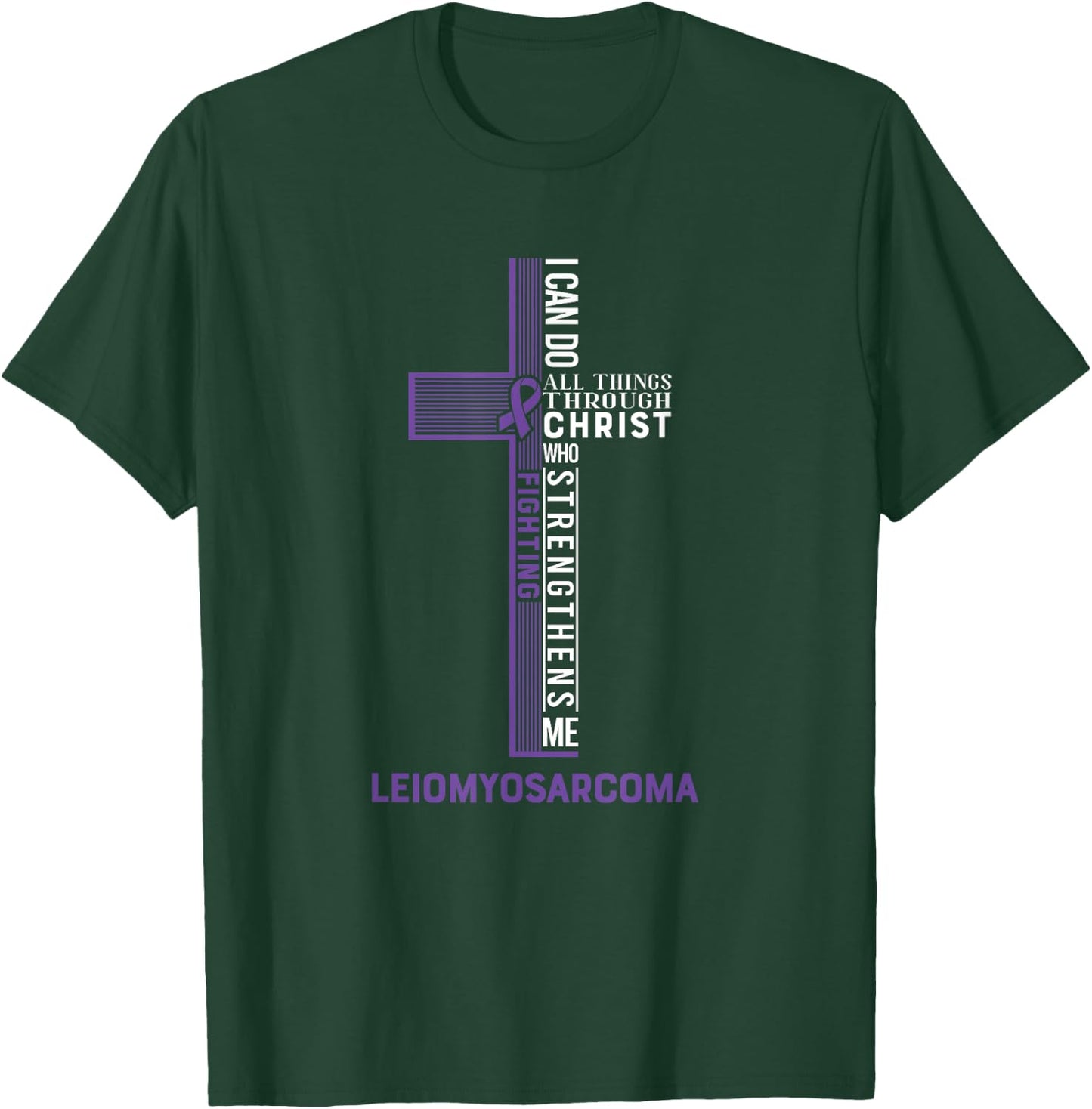 Leiomyosarcoma Fight Cancer Ribbon T-Shirt - T-Shirt | Forest