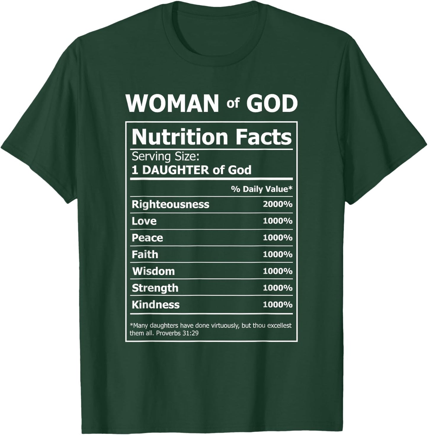 Faith Based Top Gifts Women Plus Size Christian Black Short Sleeve T-Shirt - T-Shirt | Forest