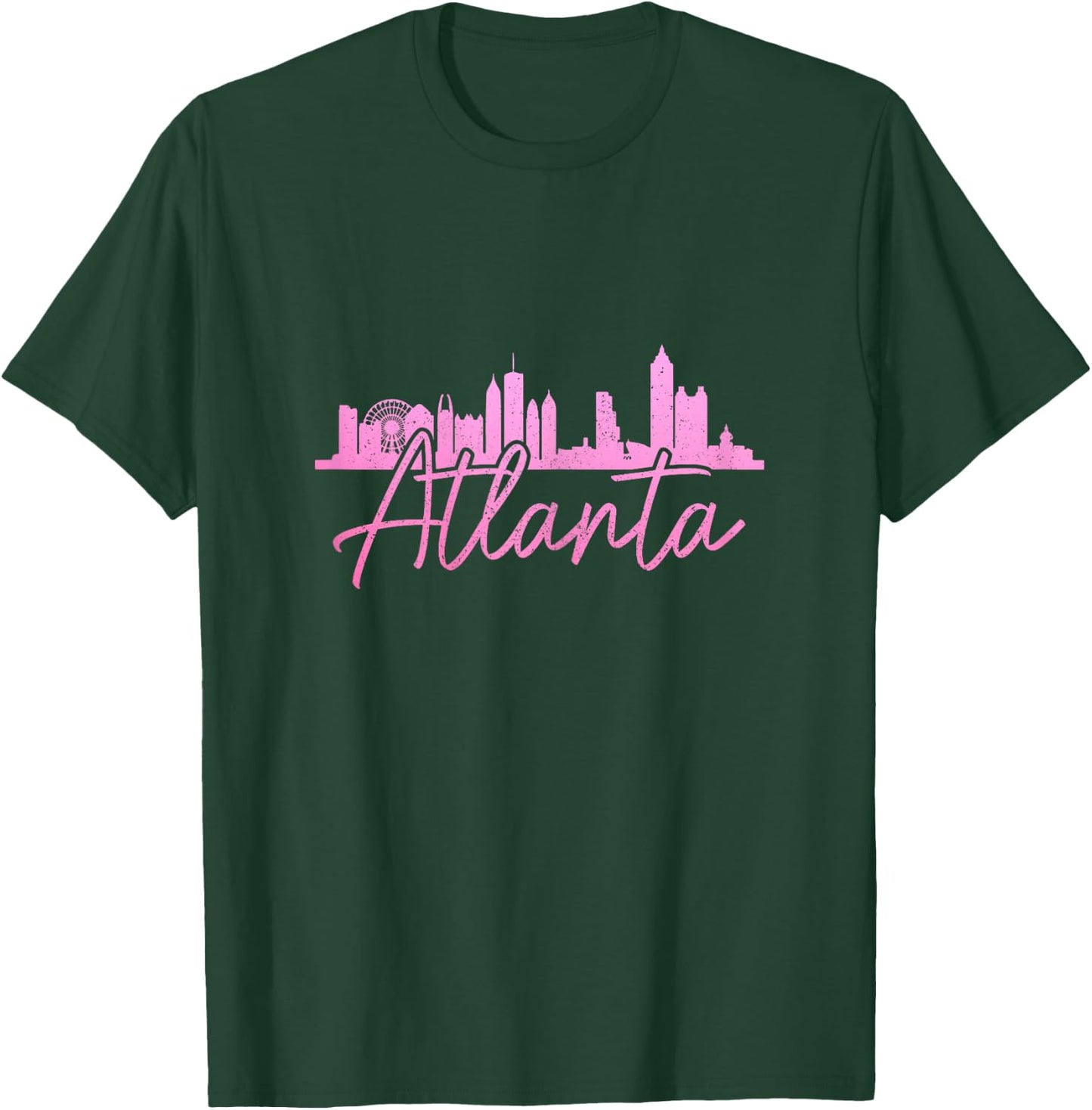 Atlanta Skyline Georgia Vintage Pride ATL 404 Pink T-Shirt - T-Shirt | Forest