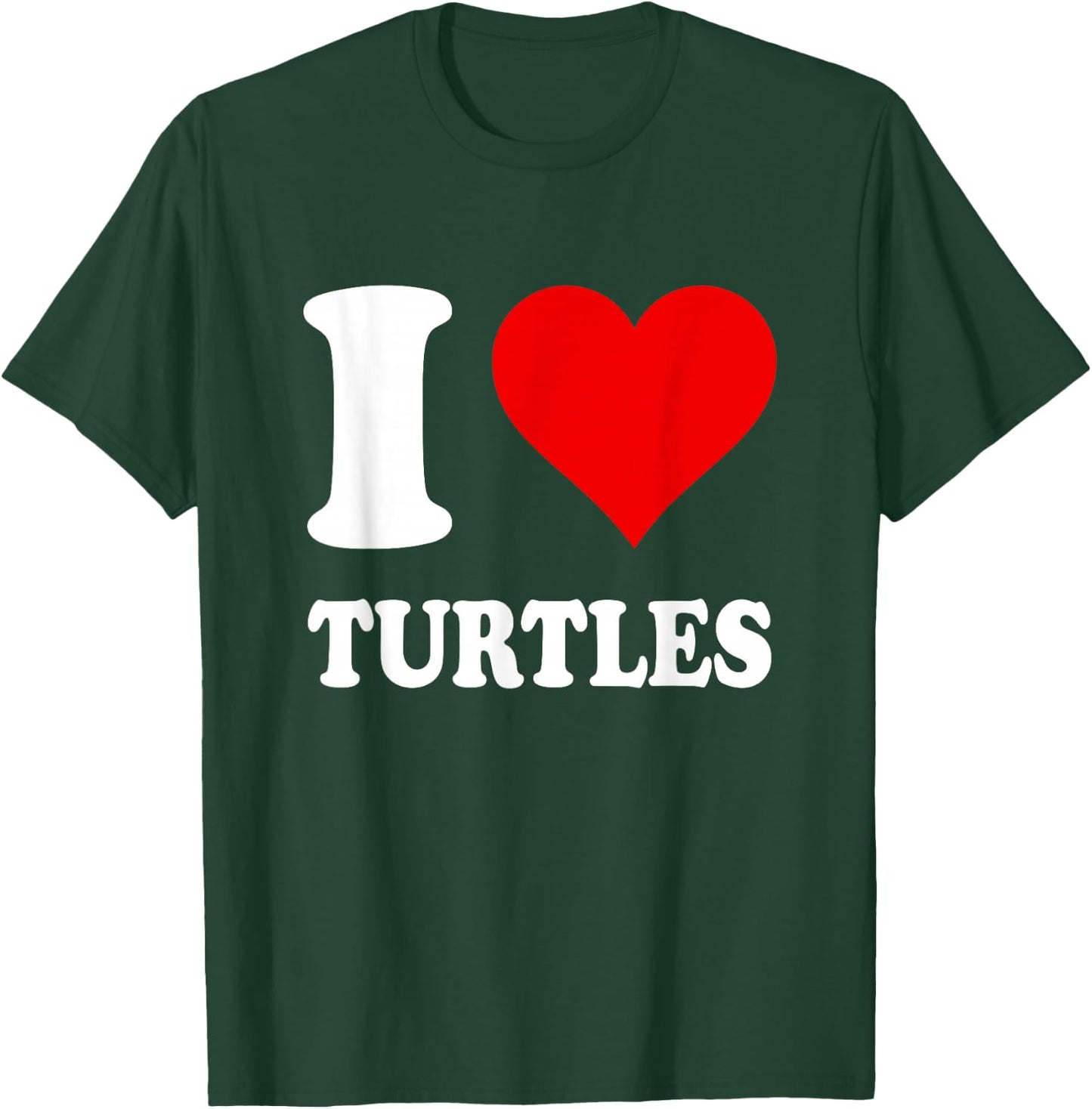 Red Heart I Love Turtles T-Shirt - T-Shirt | Forest