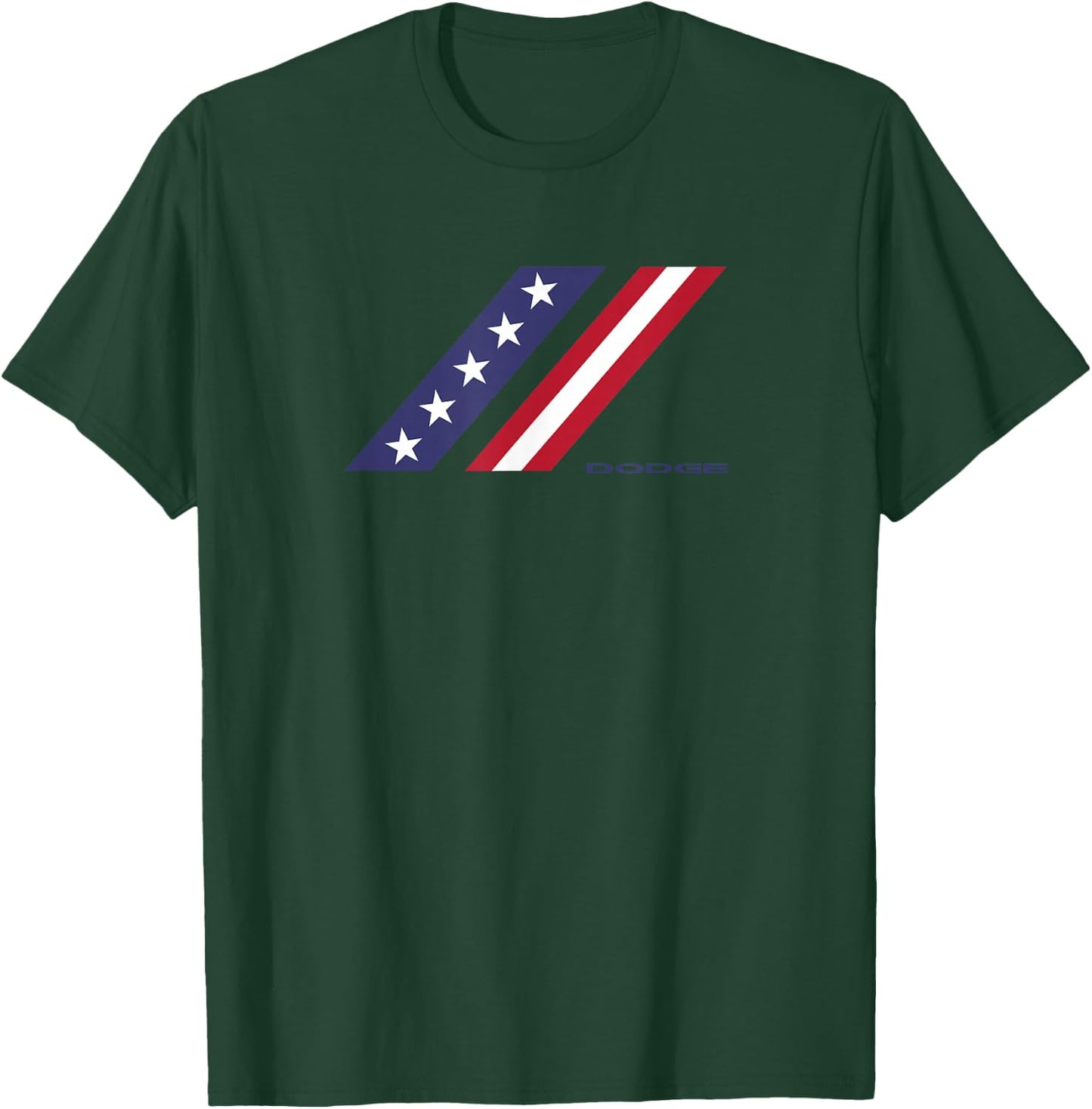 Dodge Stars and Stripes Rhombus Logo T-Shirt - T-Shirt | Forest
