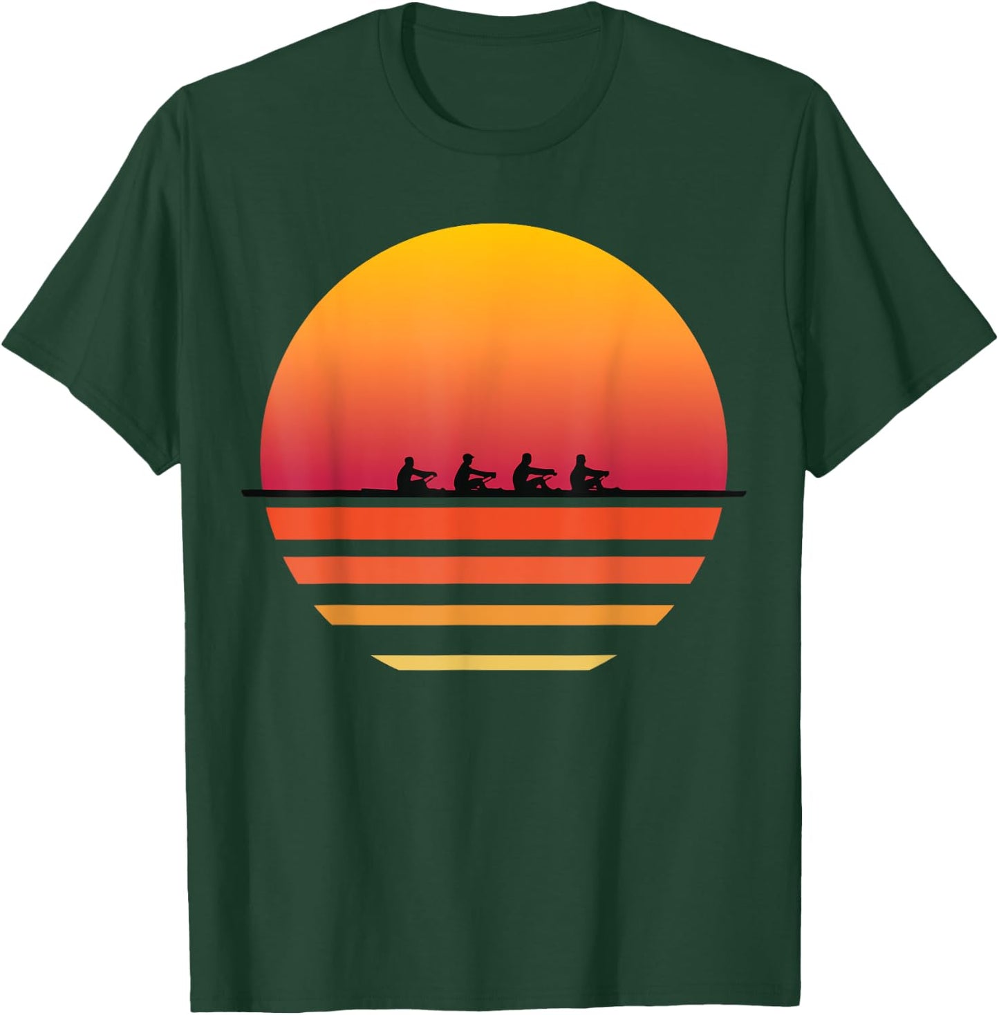 Rowing Team Sunset Lake | Cute Crew Sport Gift T-Shirt - T-Shirt | Forest