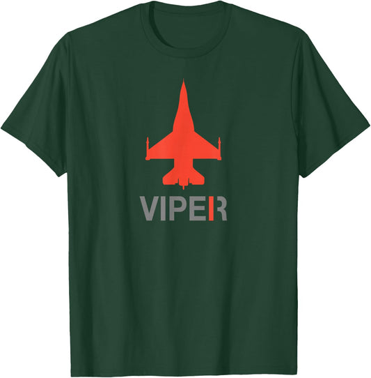 F16 Viper & US Fighter Plane Gifts Black Adult Classic Fit Short Sleeve Small T-Shirt - T-Shirt | Forest