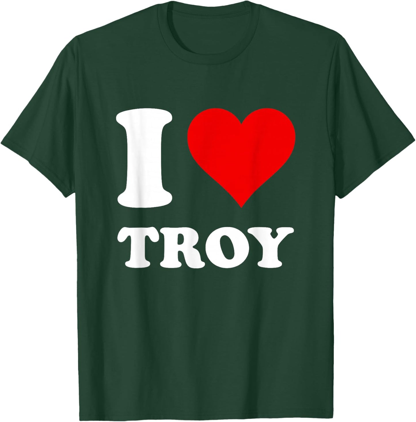 Red Heart I Love Troy T-Shirt - T-Shirt | Forest