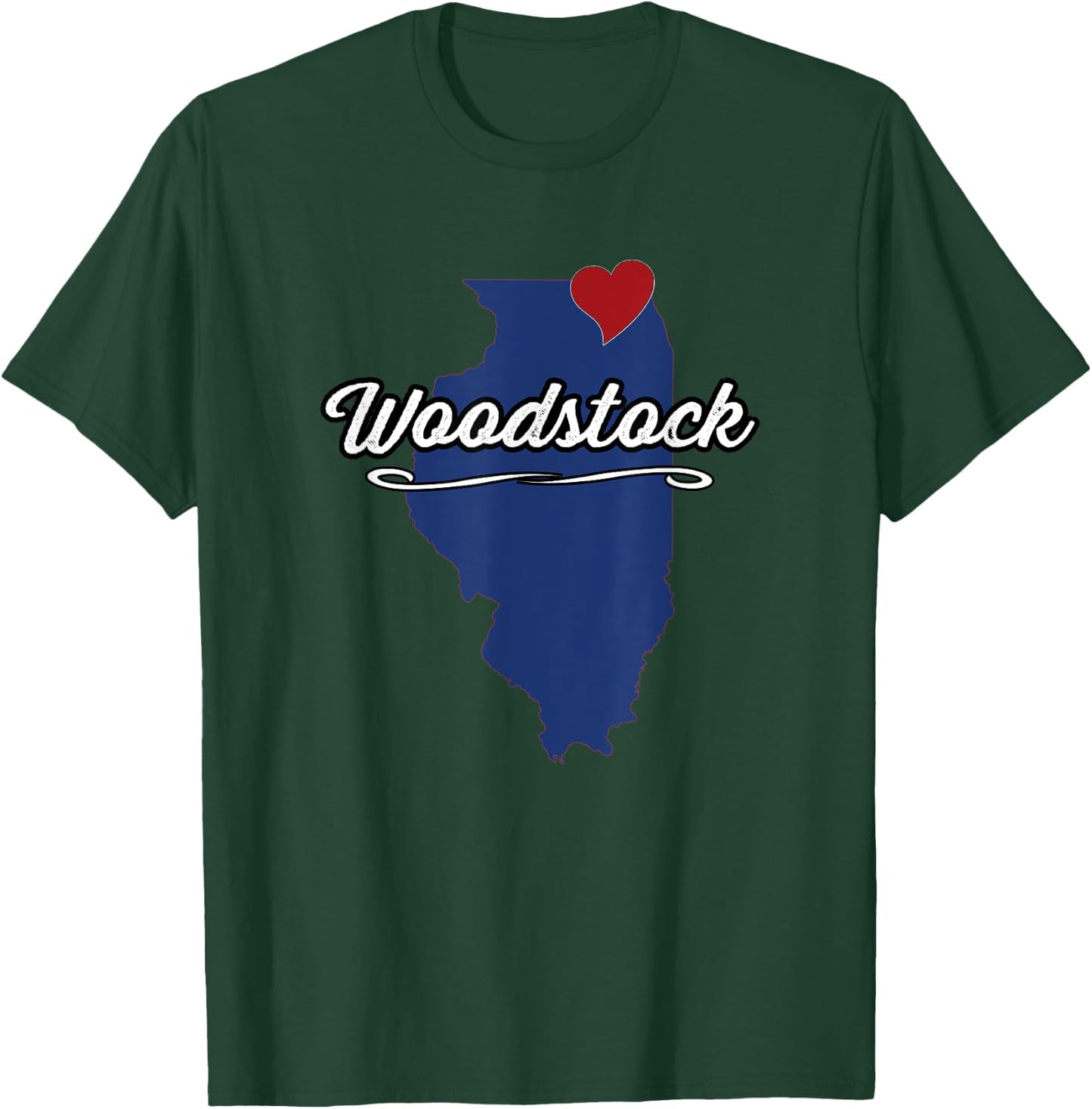 City of Woodstock Illinois | IL Town - Novelty Merch Gift T-Shirt - T-Shirt | Forest