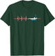 Swimmer Diver Water Sports Athlete Swimming Heartbeat T-Shirt - T-Shirt | Forest