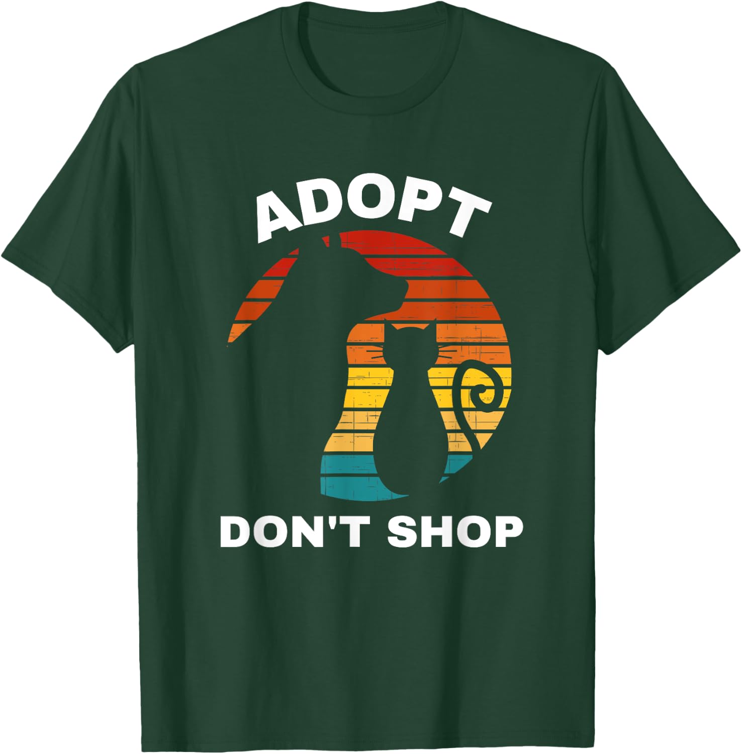 Adopt Don't Shop Gifts | Rescue Cats and Dogs T-Shirt - T-Shirt | Forest