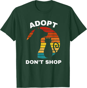 Adopt Don't Shop Gifts | Rescue Cats and Dogs T-Shirt - T-Shirt | Forest