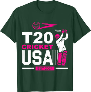 T20 Cricket 2024 USA Cricket Fans T-Shirt - T-Shirt | Forest
