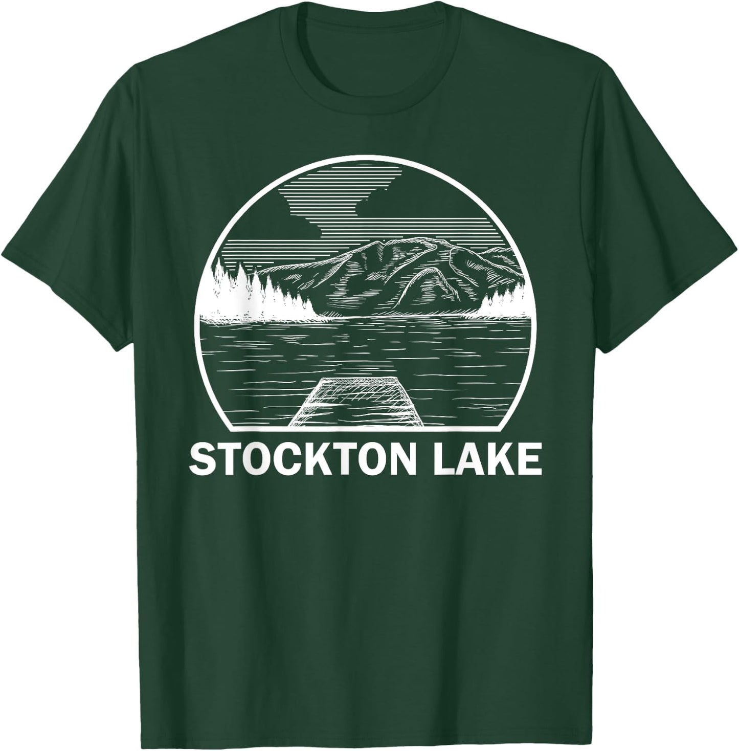 STOCKTON LAKE MISSOURI Funny Fishing Camping Summer Gift Men Women Kids T-Shirt - T-Shirt | Forest