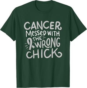 Brain Cancer Awareness Chemo Gift Gray Ribbon Glioblastoma T-Shirt - T-Shirt | Forest