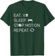 Stop Motion - Eat Sleep Repeat - Film Technology T-Shirt - T-Shirt | Forest