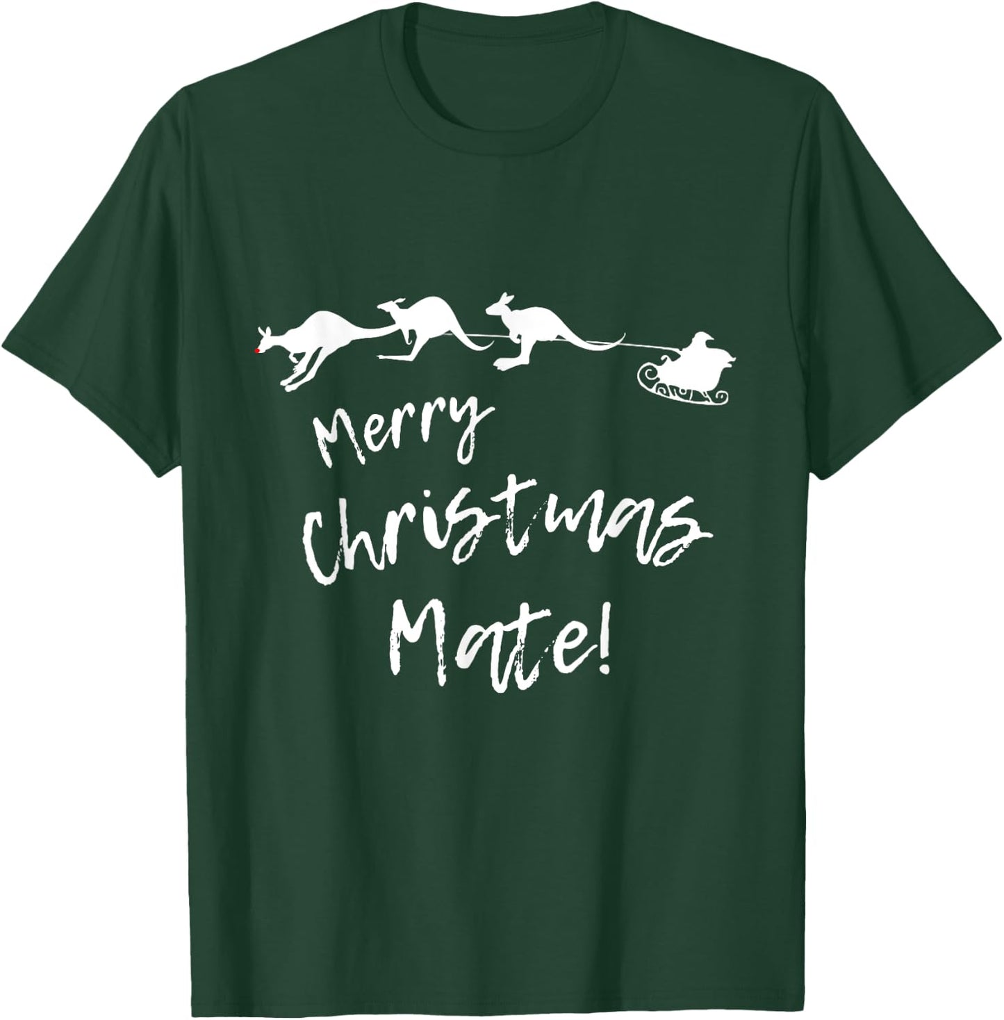 Australian Christmas Shirt - Kangaroo Christmas Gift T-Shirt - T-Shirt | Forest