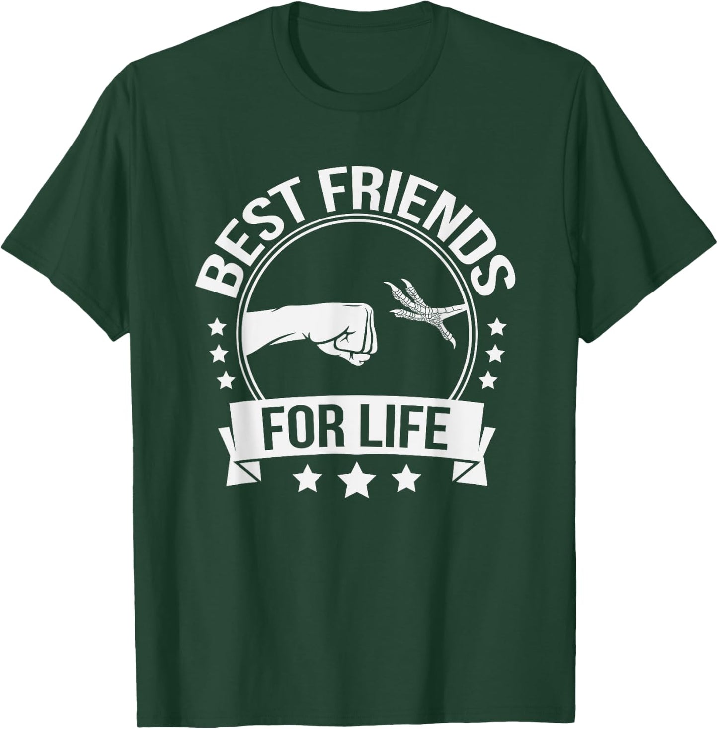 Best Friends for Life Funny Bird Foot Fist Bump T-Shirt - T-Shirt | Forest