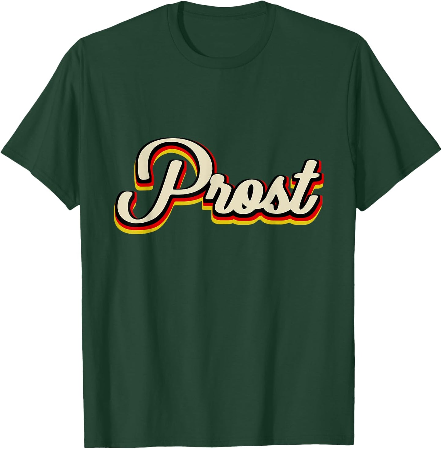 Oktoberfest Retro Prost Funny German Bottom Up Beer Drink T-Shirt - T-Shirt | Forest