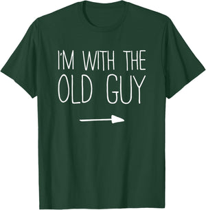 I'm With The Old Guy Shirt Matching Old Guy Costume T-Shirt - T-Shirt | Forest