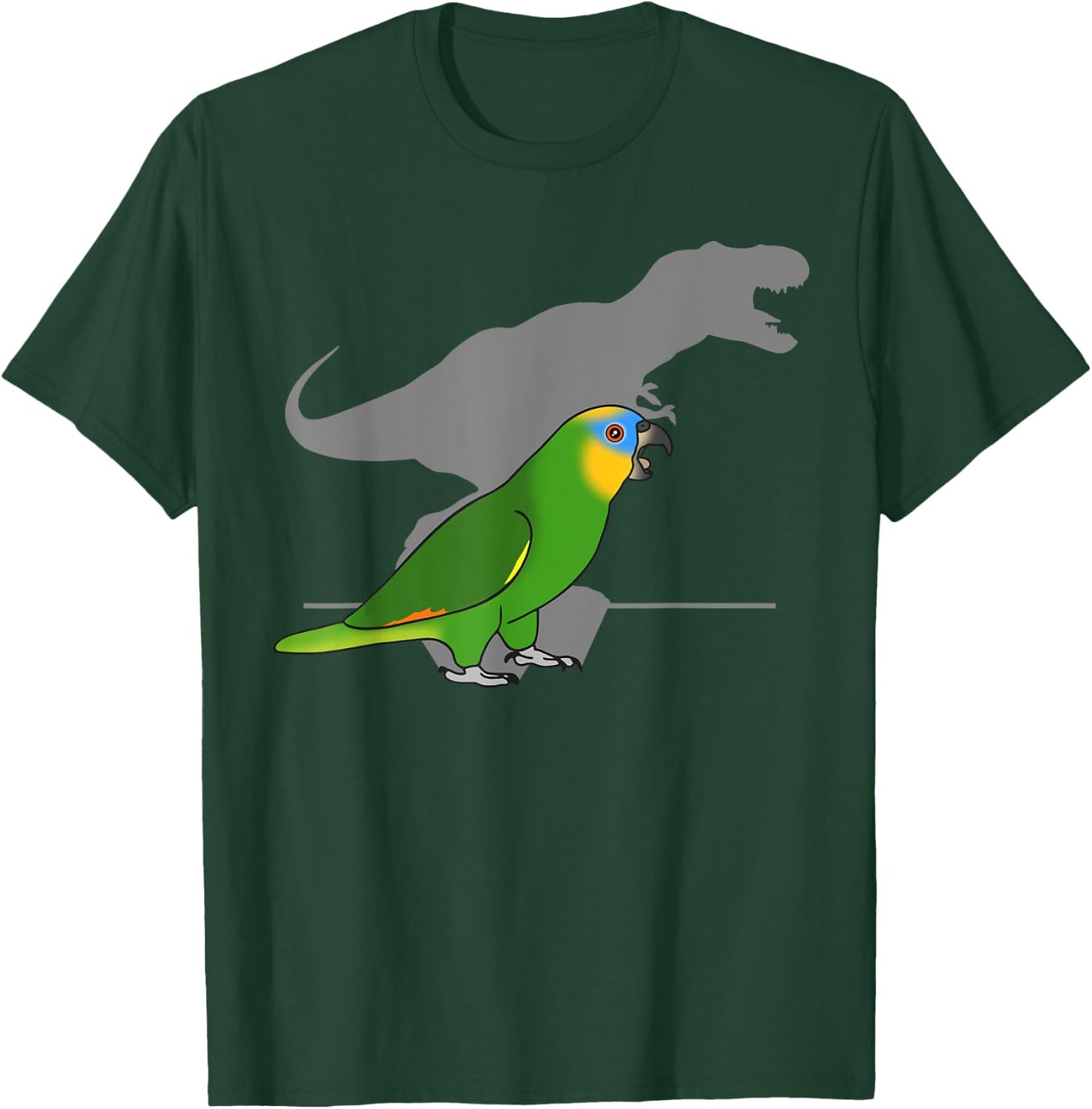 T-rex Orange winged Amazon Parrot Dinosaur Birb memes T-Shirt - T-Shirt | Forest