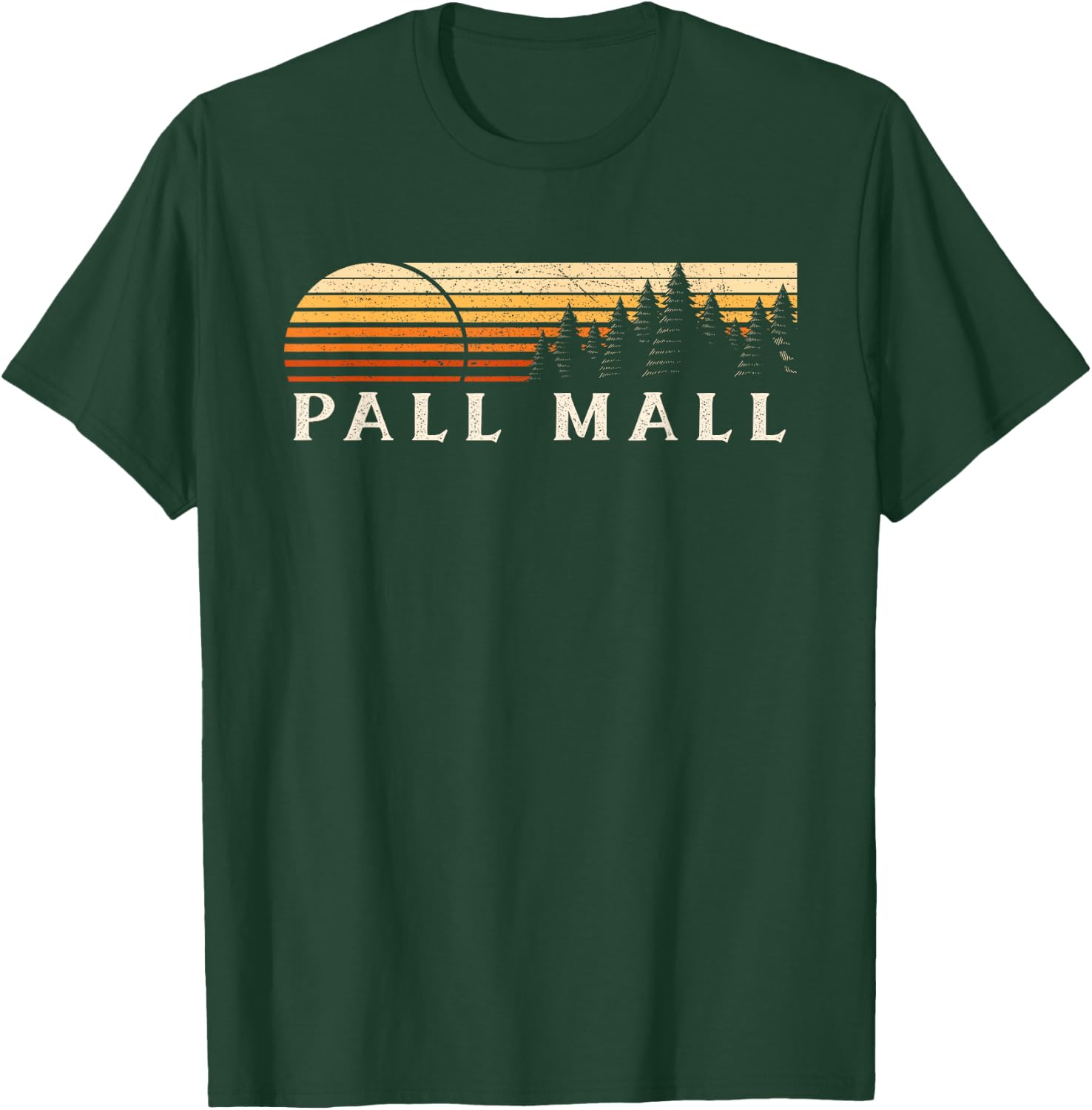 Pall Mall, TN Vintage Evergreen Sunset Eighties Retro T-Shirt - T-Shirt | Forest