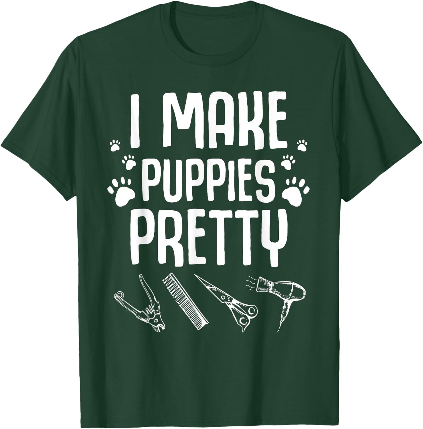 Funny Grooming Dog Groomer Gift Men Puppy Groom T-Shirt - T-Shirt | Forest