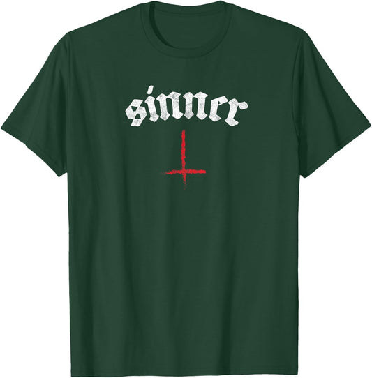 Occult Sinner Antichrist Gothic Grunge Satan Devil Black 666 T-Shirt - T-Shirt | Forest