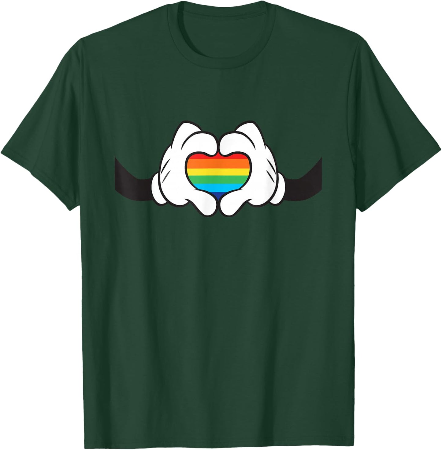 Disney Mickey Mouse Rainbow Hands T-Shirt - T-Shirt | Forest