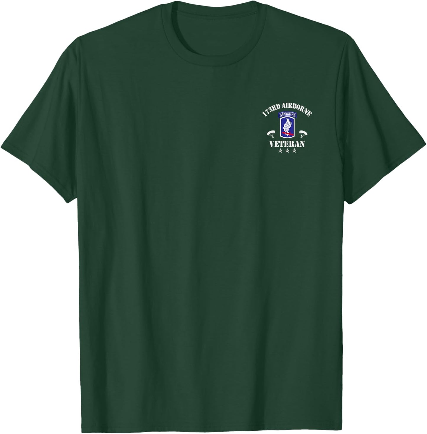 173rd Airborne Brigade Flag Veteran Airborne Paratrooper T-Shirt - T-Shirt | Forest