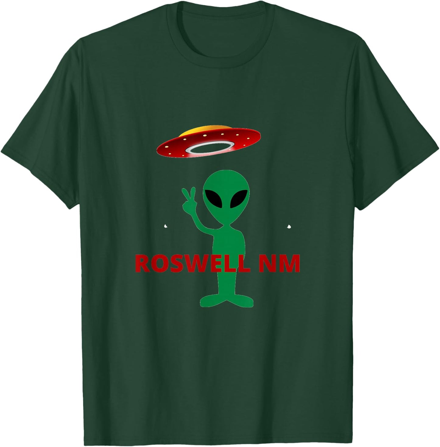 Roswell NM Alien UFO Abduction ETs Flying Saucer Men T-Shirt - T-Shirt | Forest