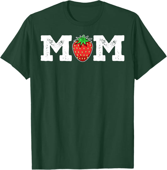 Strawberry Mom Fruit Lover Fruitarian Mother's Day Berry T-Shirt - T-Shirt | Forest