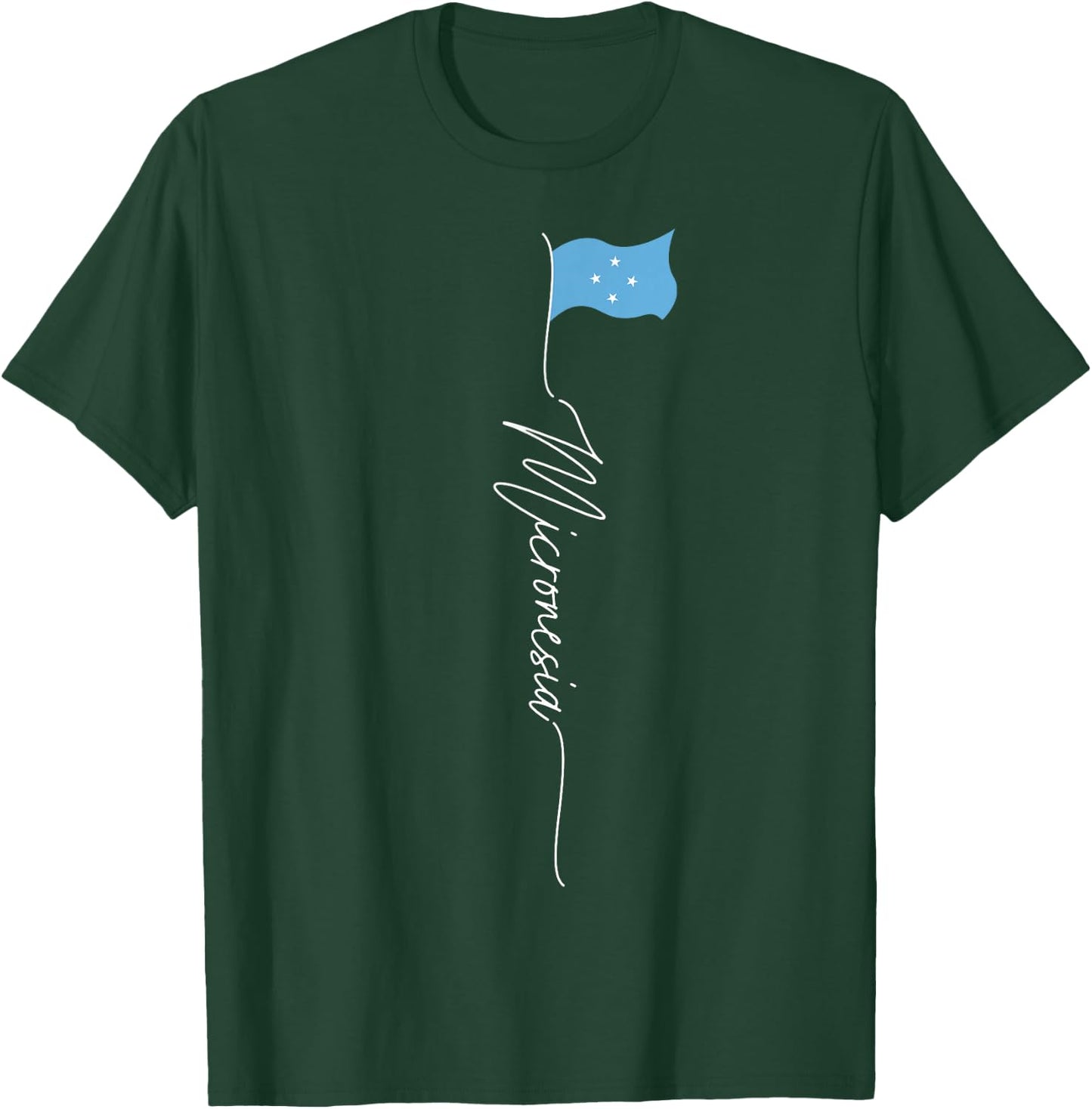 Micronesia Flag Gifts for Micronesian Patriots Micronesian Flag , -Adults, Black, Small, Short Sleeve T-Shirt - T-Shirt | Forest