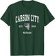 Carson City Nevada NV Vintage American Flag Sports Design Women Kids Men T-Shirt - T-Shirt | Forest