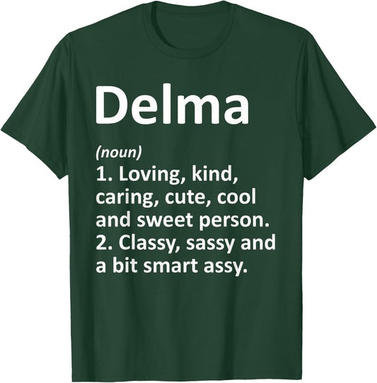 DELMA Definition Personalized Name Funny Birthday Gift T-Shirt - T-Shirt | Forest