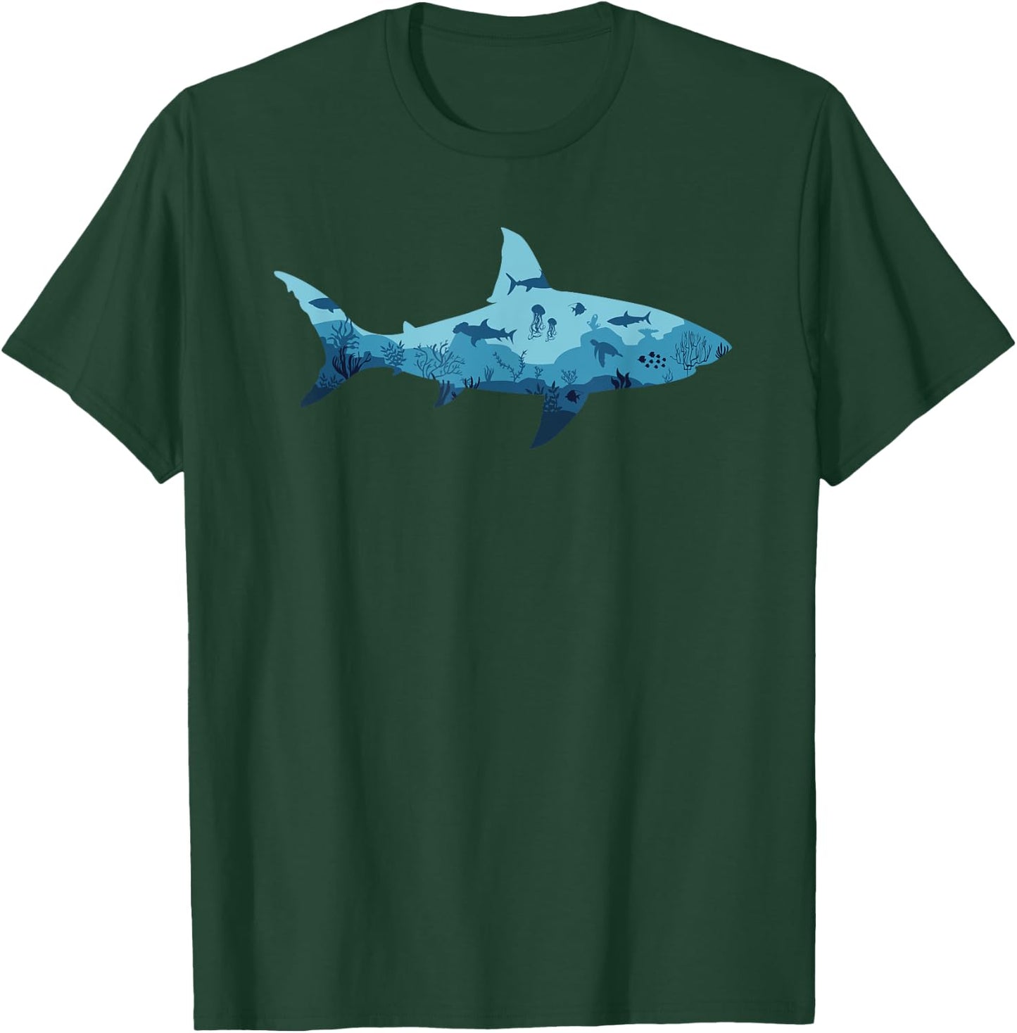 Shark Lover Ocean Animal Marine Biology T-Shirt - T-Shirt | Forest