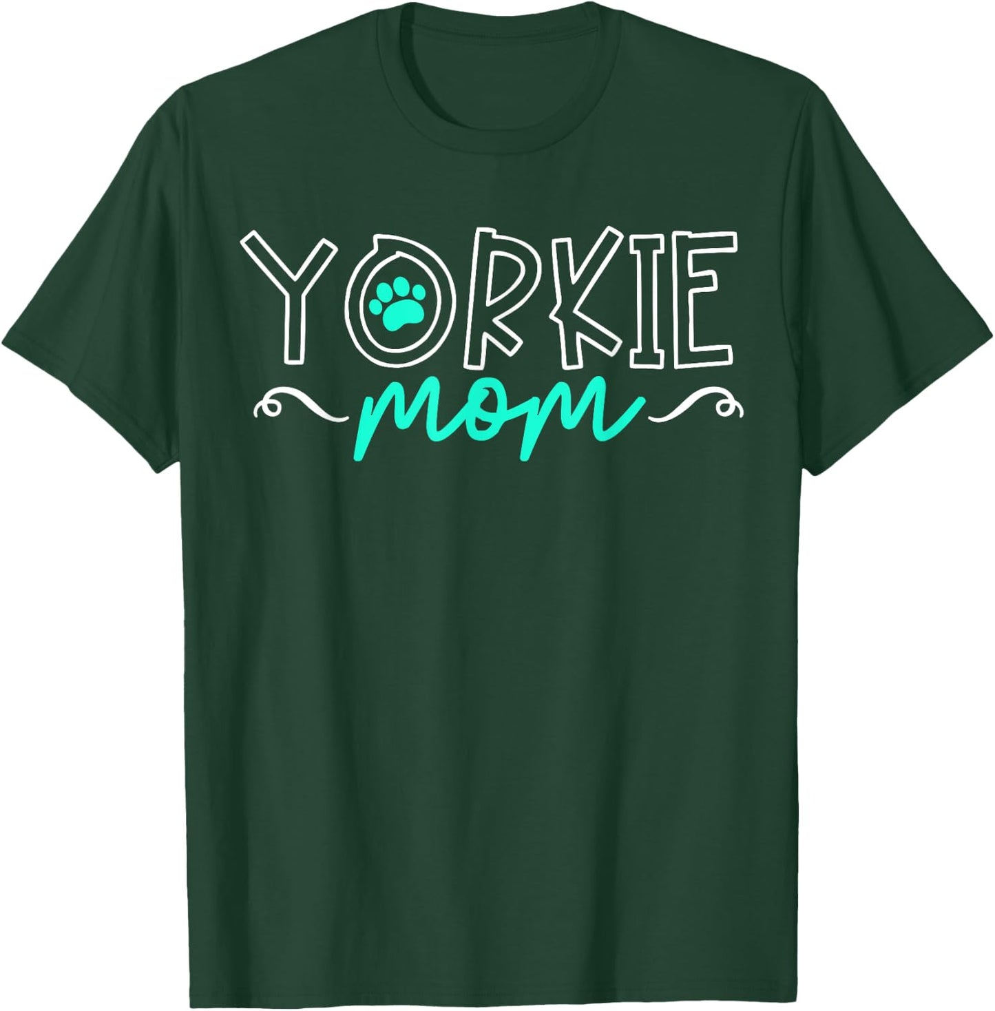 Yorkshire Terrier Dog Yorkie Mom Mama Men Women Girls Kids T-Shirt - T-Shirt | Forest