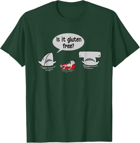 Is This Gluten Free Funny Shark Snack Marine Biologist T-Shirt - T-Shirt | Forest