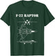 F-22 Raptor Fighter Jet Aeroplane Pilot Military Plane F22 T-Shirt - T-Shirt | Forest