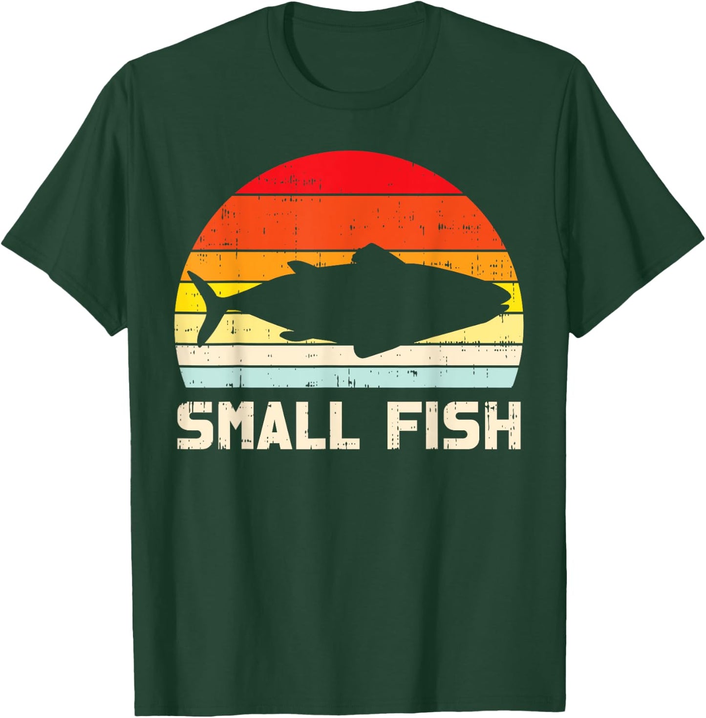 Small Fish Retro Bass Fishing Family Matching Son Boys Gift T-Shirt - T-Shirt | Forest