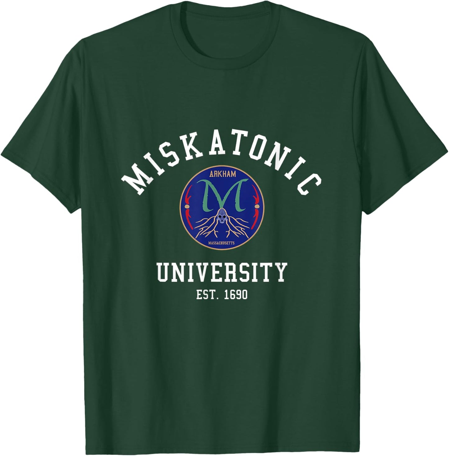 Miskatonic University - emblem logo T-Shirt - T-Shirt | Forest