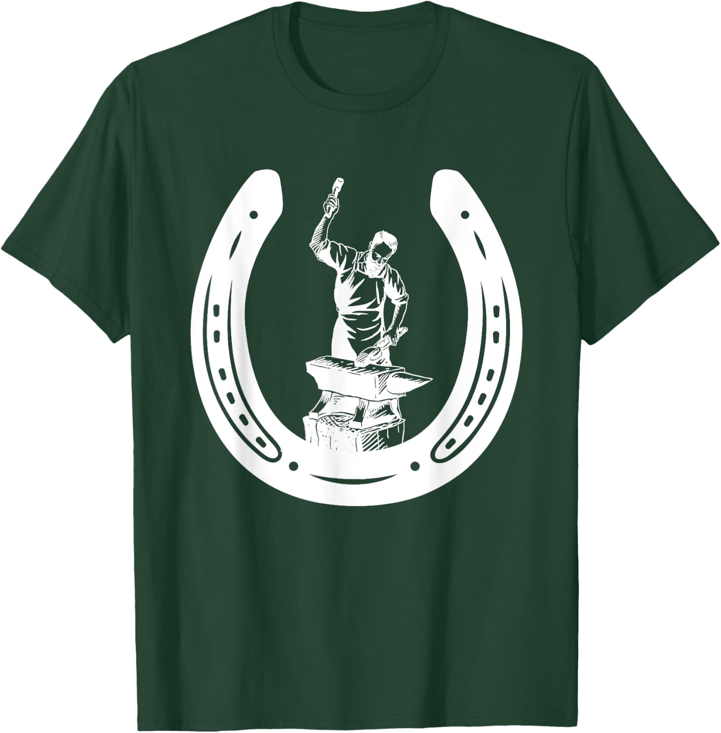 Farrier Horse Shoe Blacksmith Horse Lover Cowboy Cowgirl T-Shirt - T-Shirt | Forest