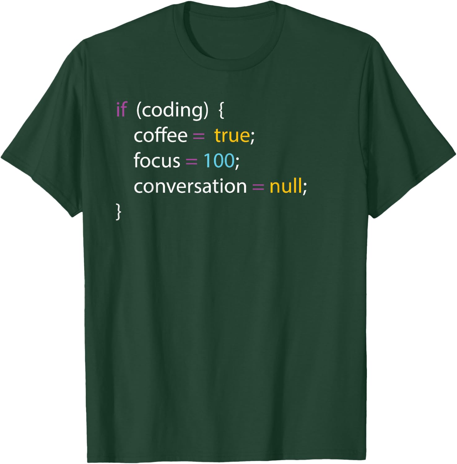 Funny Joke Programming If Coding Coffee Focus Women T-Shirt - T-Shirt | Forest