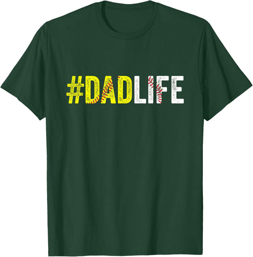 Dad Life Softball Daddy Baseball Sports Lover Father's Day